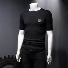 19042021春秋季新款丝光伊力特修身型休闲青年针织短袖P85，男装针织衫/毛衣，钱塘2010-1