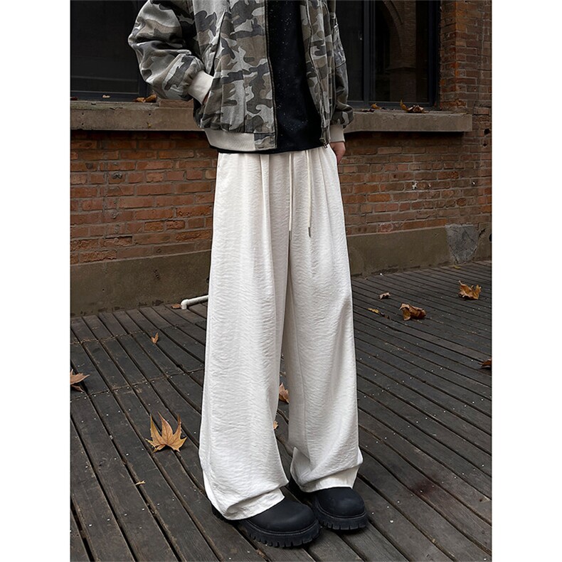 垂感休闲裤宽松直筒奶芙裤运动卫裤A483特P35控58，男装休闲裤，电商A309