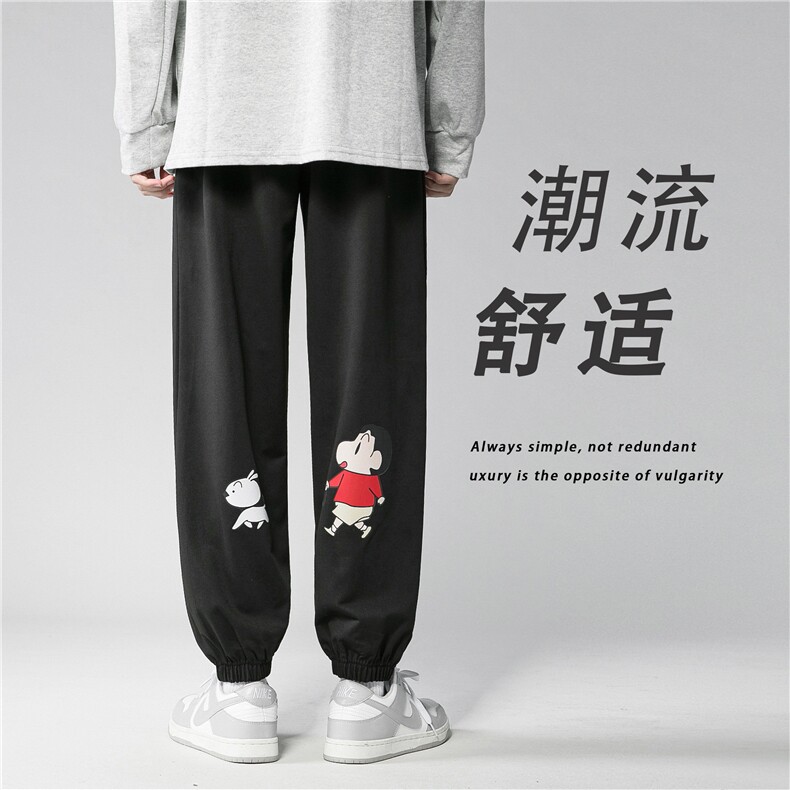 k761-p30-限价48  现货港风中性大码卫裤束脚图片