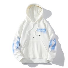 7XL-M2023春季新款连帽卫衣男白底平铺休闲长袖上衣加肥加大码，男装卫衣，钱塘717(原712)