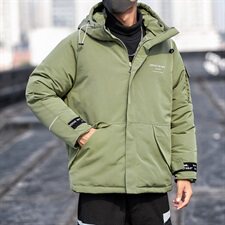 2019冬季新天台日系大码男魔术贴休闲保暖连帽棉衣棉袄M728-P110，男装棉衣，电商A001