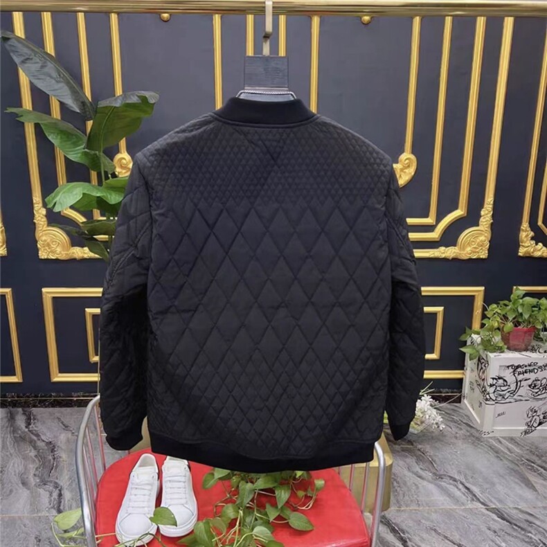 (网图)秋冬新款棒球领棉服时尚休闲黑色薄棉棉袄313B-JK5615-P120,男装棉衣,星座313B