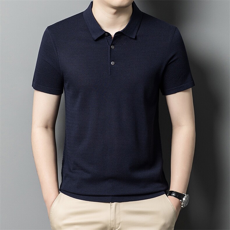 Y54112钱塘2020-2夏季新款男士针织短袖T恤翻领时尚休闲上衣P52,男装T恤,钱塘207-2