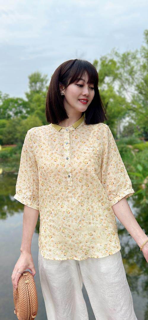 纯苎连衣裙小衫裤子裙子衬衣 时尚风 风淑女风休闲风，女装连衣裙，川哲