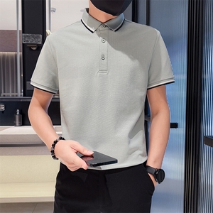 2025夏季高品质海澜宽撞色领短袖T恤翻领Polo衫2238-特P45图片