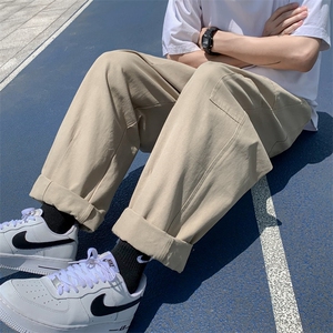 潮牌工装裤男宽松直筒休闲日系原宿风大口袋阔腿长裤K0746-P38图片