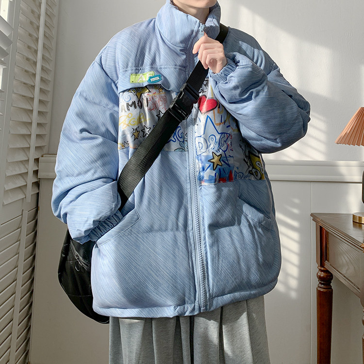 已出货！主推小清新面包服立领棉衣情侣装可爱韩版1611B-M05-P128,男装棉衣,星座1611B