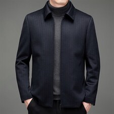 秋季新款男士中年翻领夹克休闲外套爸爸款男装MNSA22J885-P315,男装夹克,电商B212（原钱塘6029）