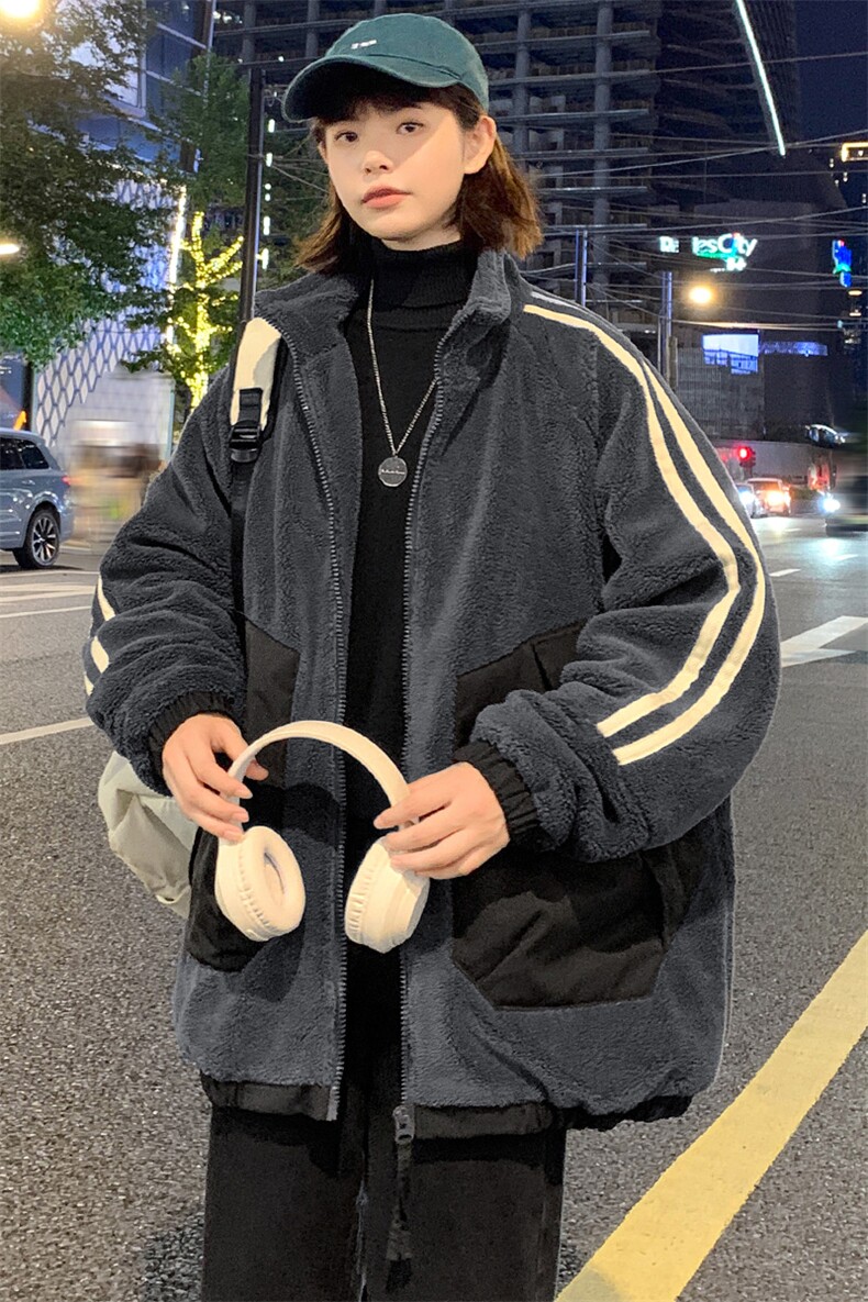 2023冬款学生加绒立领棉服羊羔绒棉衣外套男女8339-P125控价178,男装棉衣,电商A441-1