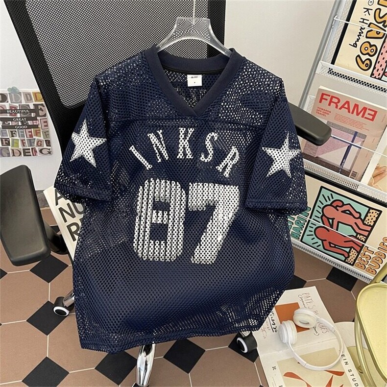 Q360-P40数字网眼球衣街头复古印花球服短袖t恤男女夏骑行服，男装T恤，星座911-1