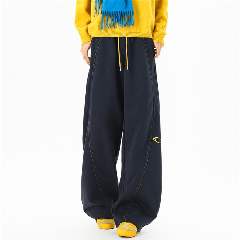 D258L1741常规P52控75加绒P55控78春季刺绣卫裤，男装休闲裤，电商D258