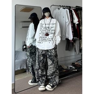 【有货】cleanfit白色字母衬衫男高级感痞帅长袖衬衣1288LL-P39图片