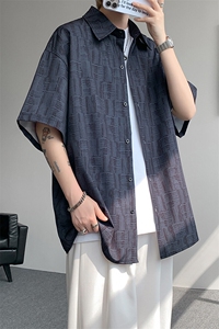 8XL-M花衬衫男款短袖夏季冰丝薄款花衬衣大码寸衫外套DC28013P38图片