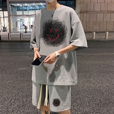 套装！华夫格套装短袖T恤短裤男TZ213-特P38，男装T恤，电商B367