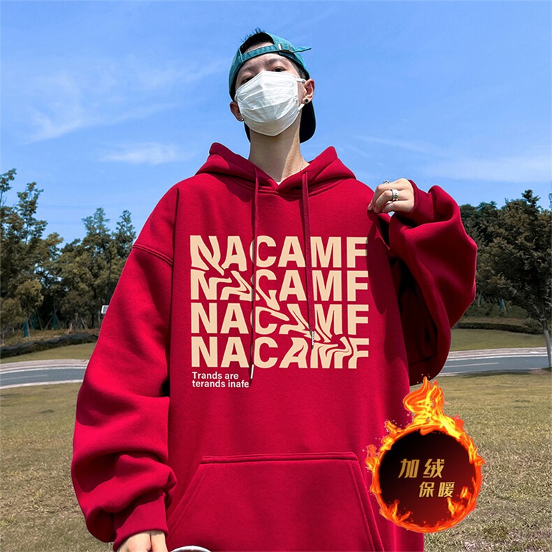 500克重磅秋冬美式加绒加厚卫衣外套DL1607常规特P35加绒特40图片