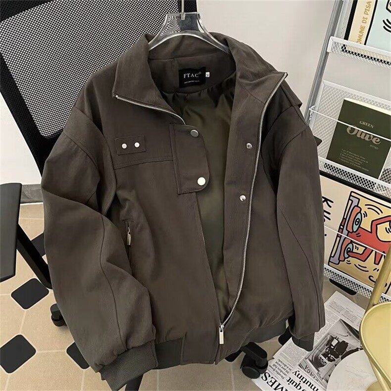 美式底特律工装夹克男春新款潮牌宽松休闲小众解构外套W6476-P92,男装夹克,星座412-2
