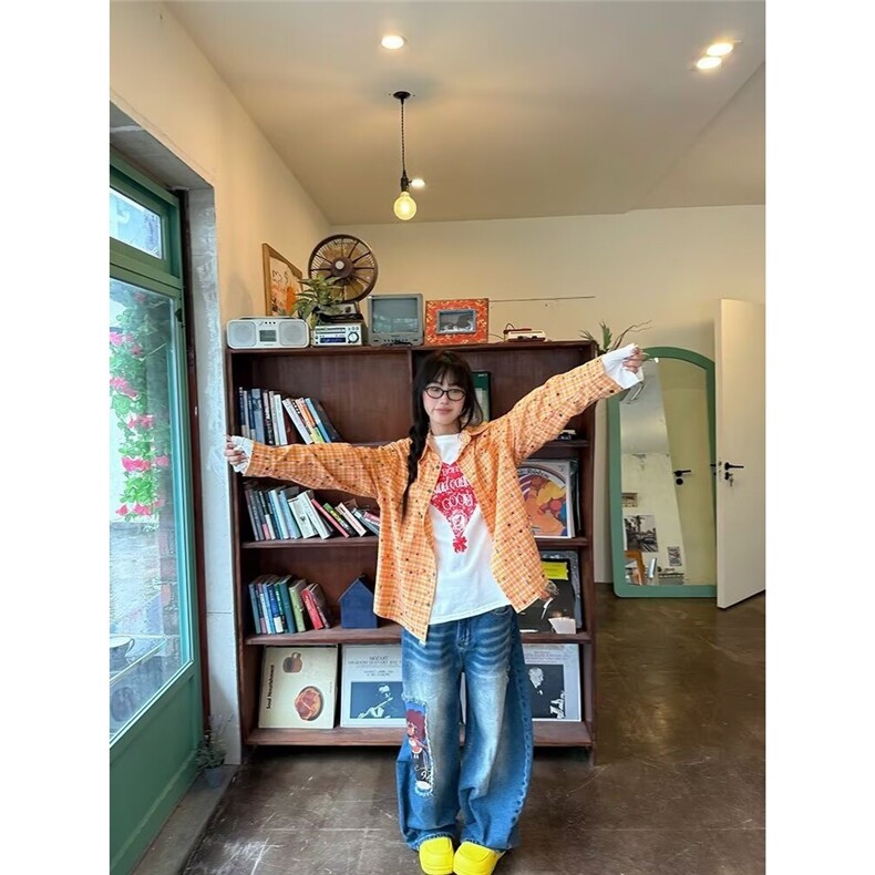 个性破洞水洗蓝色牛仔裤女夏新款高腰宽松显瘦百搭直筒阔腿拖地裤,男装牛仔裤,星座1210-1