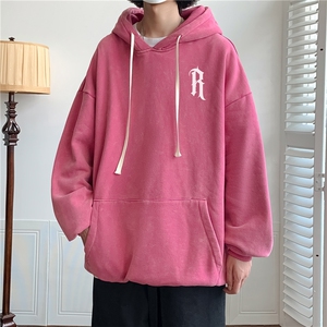 加绒新款港风宽松连帽套头卫衣X5677-常规P70控88-加绒P80控98图片