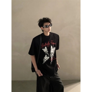 网图垫肩潮现货圆领高街圆领印花短袖T恤 DJ903-P35图片