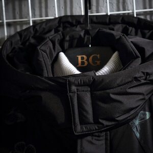 网格反光蝴蝶印花棉服男冬季大口袋棉衣外套A090-MY76 P125 限158图片