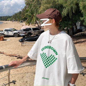 1港风印花潮流休闲情侣日系潮大码M-5XL短袖T恤男DT7651P25控38图片