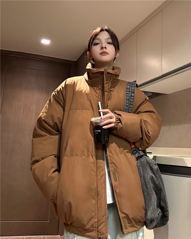 中性冬季跑量款宽松加厚纯色棉衣潮休闲保暖外套XZ811A-MF988-P90,男装棉衣,星座811A