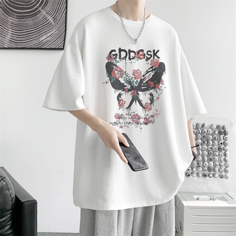 已注册/夏季内景新款纯棉宽松短袖T恤男大码圆领体恤衫DT9679/P25,男装T恤,电商B316