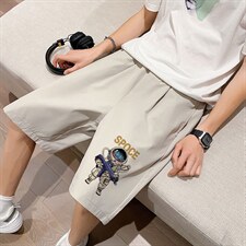！2023夏季新款个性印花休闲短裤男潮流宽松五分裤KC285-P20图片