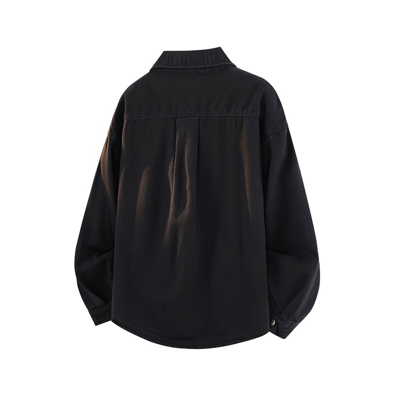 8XL-M特大码牛仔衬衫宽松浅蓝色牛仔外套男休闲衬衫CS502P68控88,男装工装外套,电商D206-1