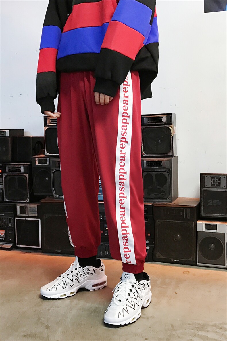 秋季新款男bf风阔宽松小脚裤运动裤ins长裤920/P50（60）,男装休闲裤,星座1506-1