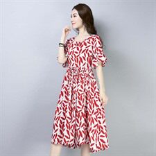 连衣裙2021年夏季修身显瘦花色显瘦短款潮流个性气质韩版，女装连衣裙，小林双子