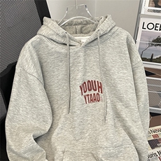 美式潮牌oversize字母印花保暖上衣2024秋季连帽卫衣男W8015-P42，男装卫衣，星座512-4
