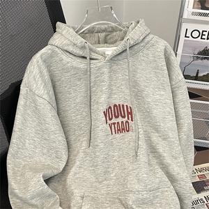 美式潮牌oversize字母印花保暖上衣2024秋季连帽卫衣男 W8015-P42图片