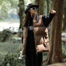 2023满印B棉衣马甲男装女装面包服棉衣保暖马夹拉链立领MF037-P57，男装背心/马甲，星座412
