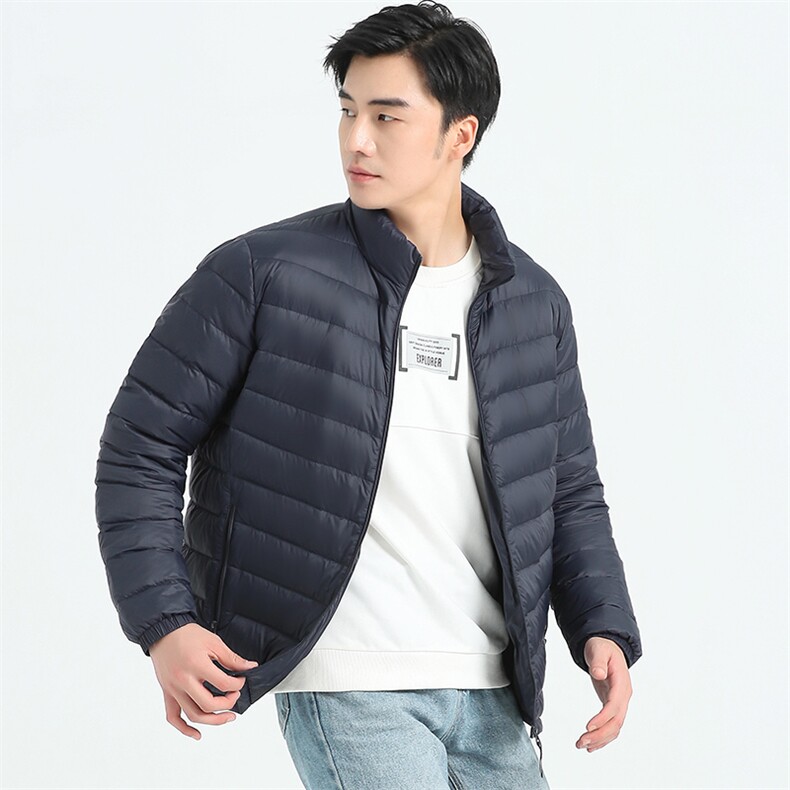 高品户外立领男女轻量化排骨羽绒服宽松休闲保暖外套1086-P95,男装羽绒服,星座310B-1