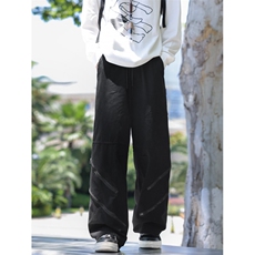 抖音品质秋季新款潮流工装拉链宽松休闲裤B315-K25713-特p53控98，男装休闲裤，电商B315