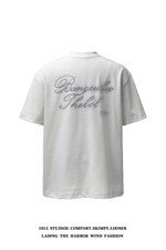 2026夏季新款宽松oversize潮牌烫钻字母圆领短袖T恤1015-T610-P65，男装T恤，四季星座1015