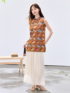 夏季新款现货！2026新中式奥黛款旗袍盘扣开叉+流光阔腿裤两件套图片