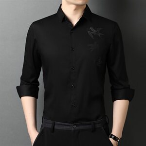 J577钱塘2021-1秋季新款男士高端轻奢长袖衬衣大货主推P72