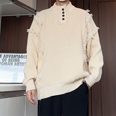M9103/P75秋冬设计感新款毛衣男百搭简约潮男宽松针织衫外套，男装针织衫/毛衣，电商A141