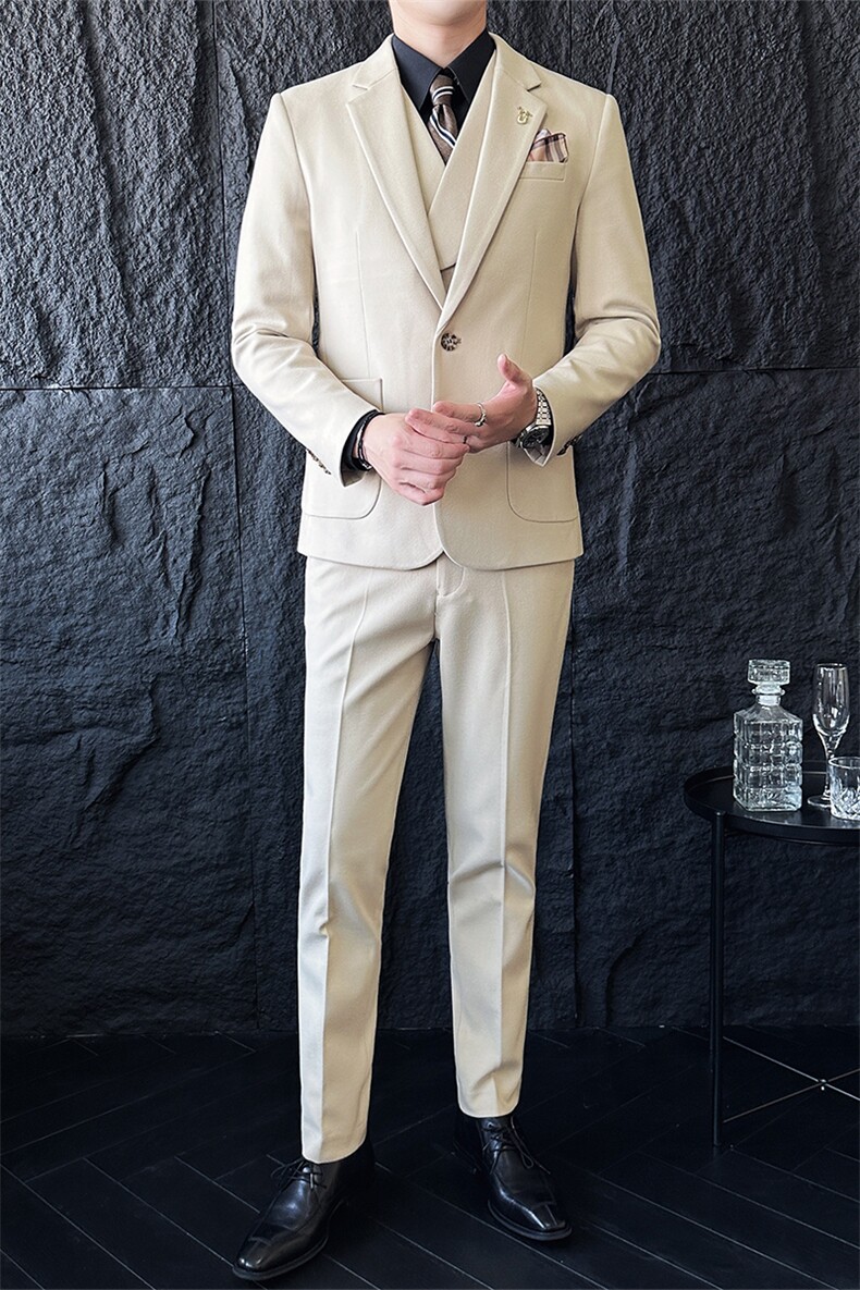 2026秋季新西装套装修身休闲商务三件套西服男士礼服KTZ1824-P325,男装西服套装,星座1105-3