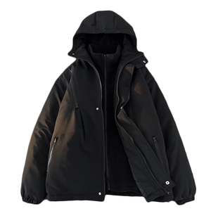 TH616001/P120冲锋衣大码冬季防风防水三合一外套棉衣男女同款图片