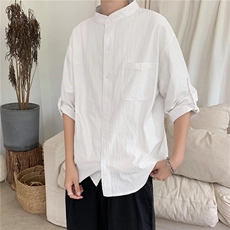 衬衣男韩版潮流七分袖2024新款夏季休闲短袖男士衬衣帅气C118/P30，男装T恤，星座506