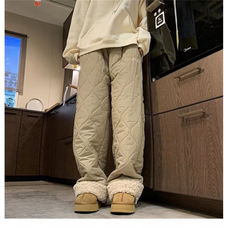 秋冬夹棉裤子加绒加厚外穿防风保暖裤休闲冬长裤MK4556 P50图片