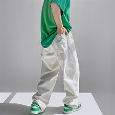 2025春款男士新款宽松白色直筒休闲裤牛仔裤K524/P45控69,男装牛仔裤,星座608A