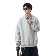 学院风polo领假两件卫衣男cp136-特p55，男装卫衣，电商B371