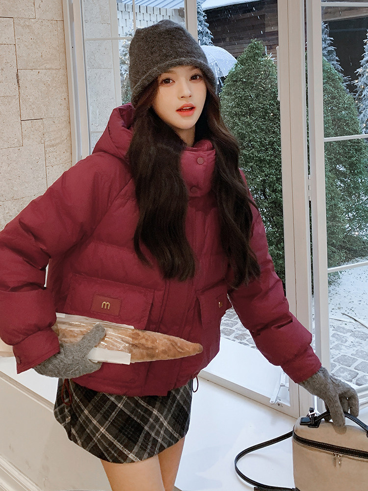 现货已出时尚显瘦短款羽绒服-保暖轻便-冬季必备,女装羽绒服,辉煌依升