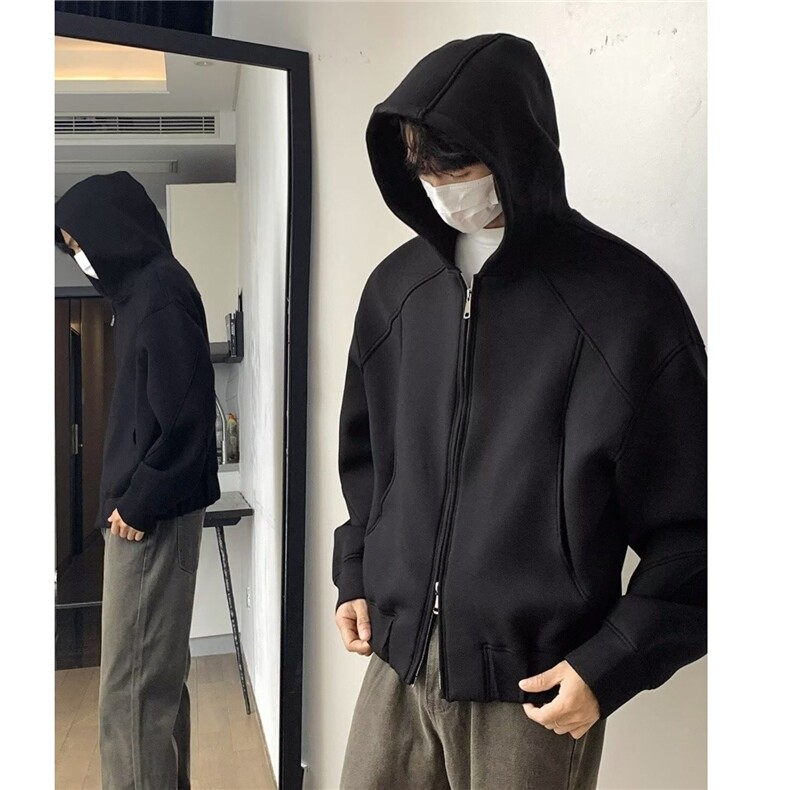 W9217-P68网图现货春季新款连帽ins美式复古开衫卫衣外套,男装卫衣,星座1608-2