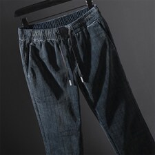 D3922秋冬新款男士商务休闲纯色灯芯绒休闲裤修身时尚长裤P128，男装休闲裤，电商B360