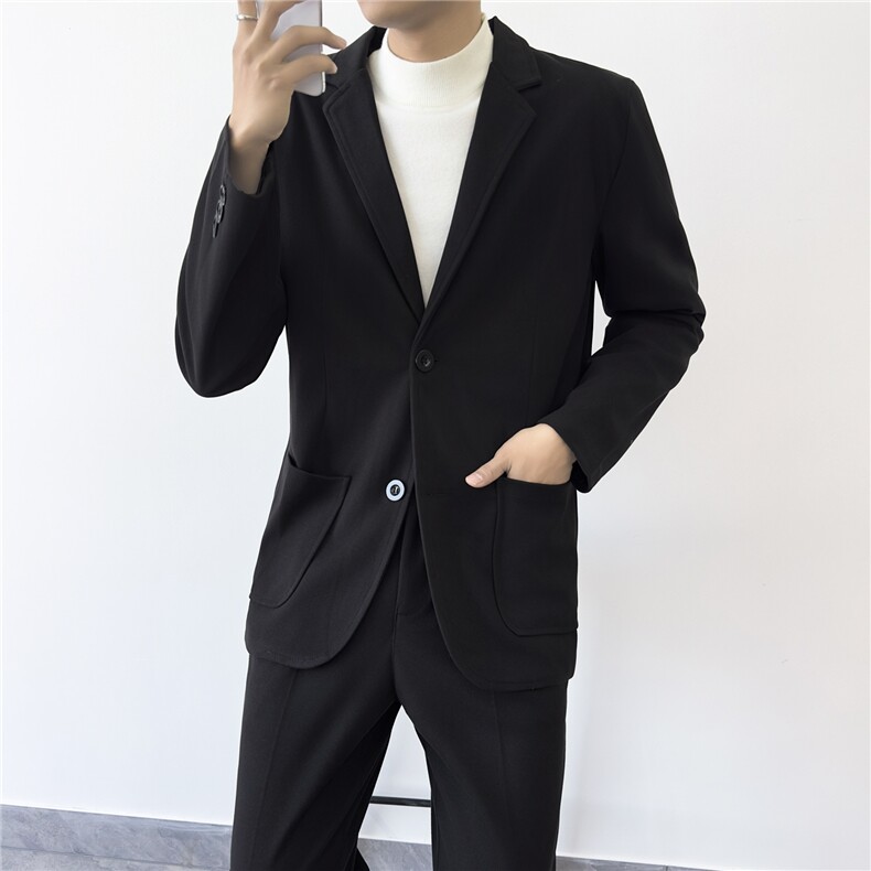 西装男外套英伦风春秋季高级感修身正装高端商务休闲西服，男装西服套装，星座410-7